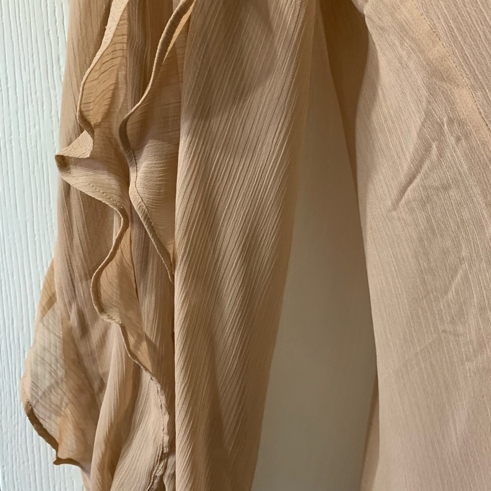 Express Ruffle Balloon Sleeve Shirt - Picture 4 of 6